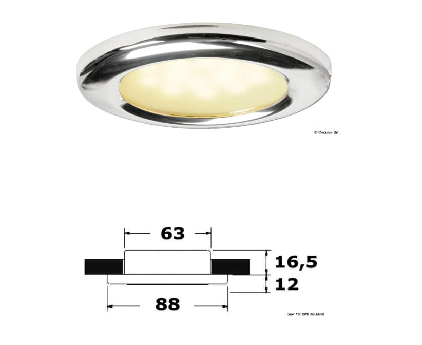 ΠΛΑΦΟΝΙΕΡΑ VEGA LED INOX ΧΩΝ Φ8.8cm