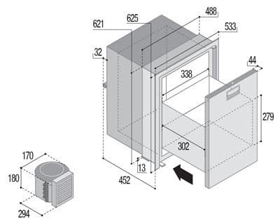 ΨΥΓΕΙΟ DW75 RFX SL 12/24V 75L