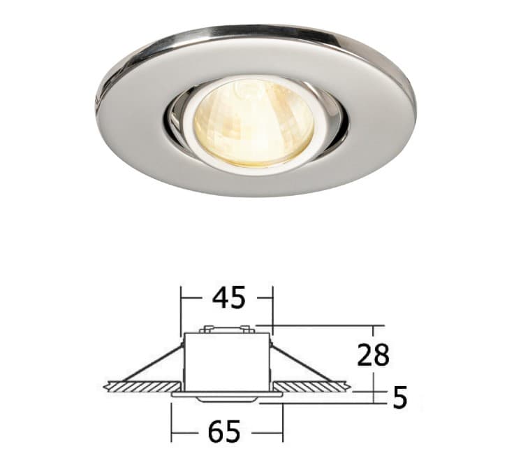 ΠΛΑΦΟΝΙΕΡΑ INOX MIRROR-POLISHED ΧΩΝ Φ6.5cm