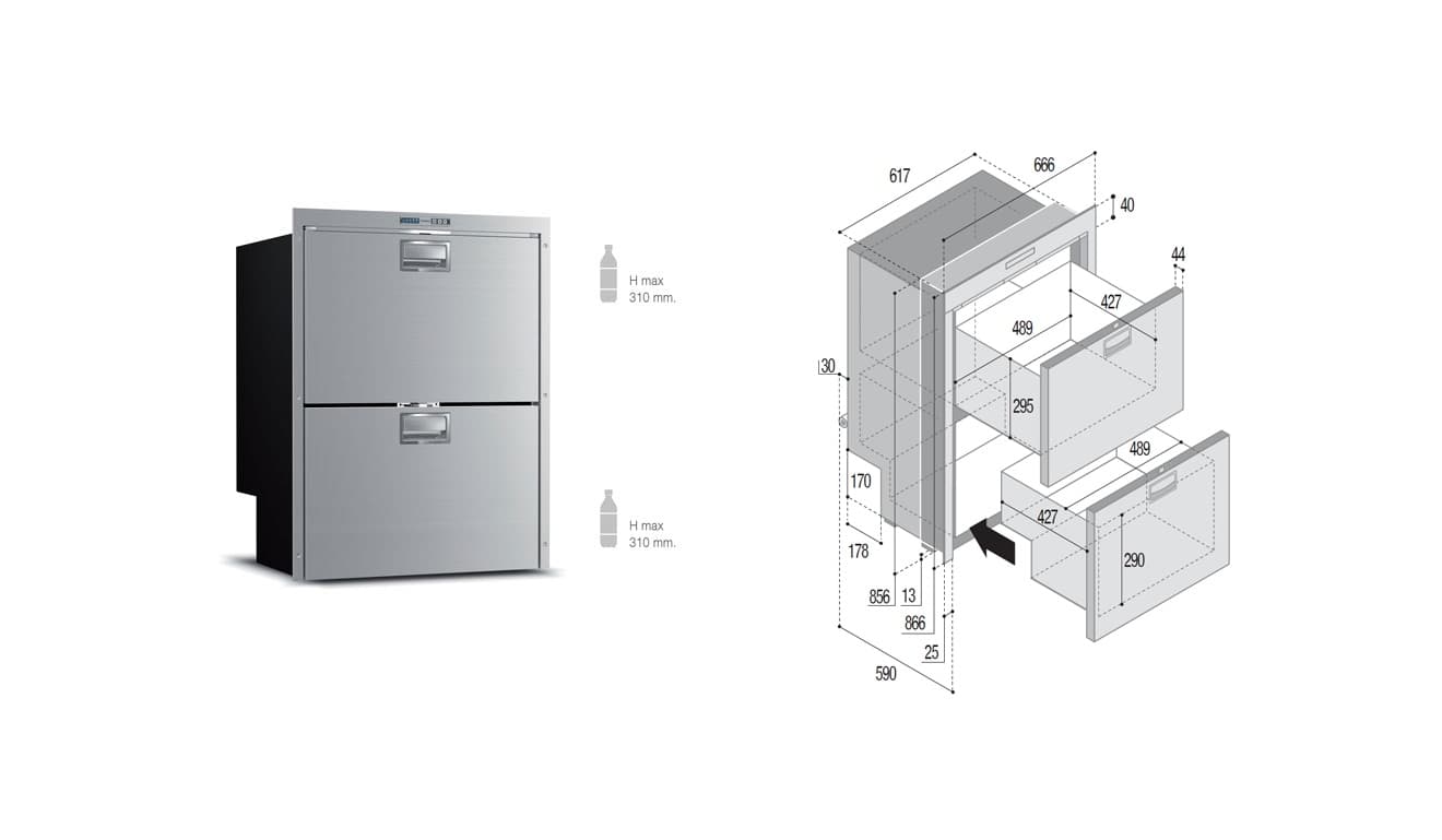 ΨΥΓΕΙΟΚΑΤΑΨΥΚΤΗΣ DW180.2 DTX ICE MAKER SL 220 144L