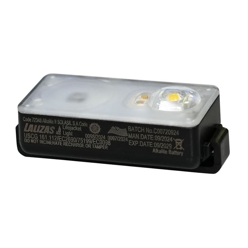 LALIZAS Φανός σωσιβίου LED Alkalite II ON-OFF ενεργ. στο νερό, USCG, SOLAS/MED 3