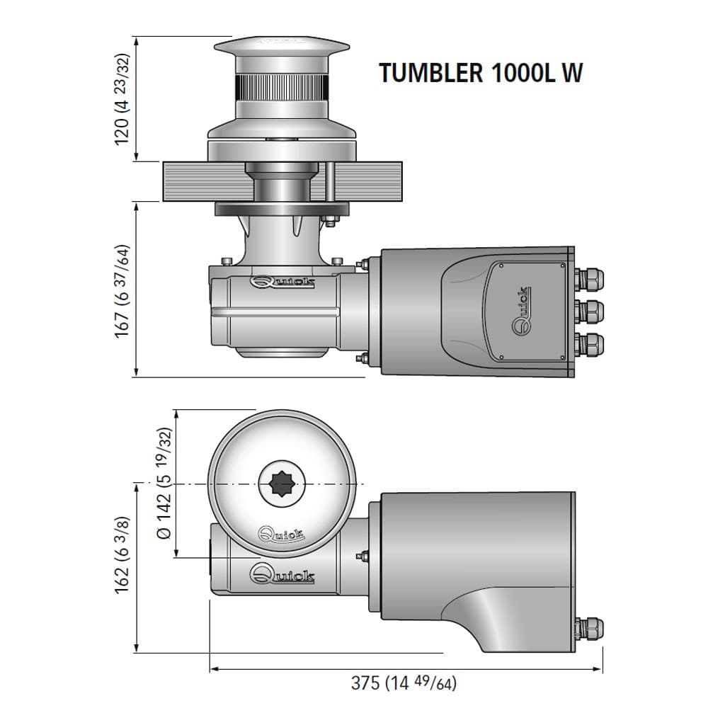 ΕΡΓΑΤΗΣ ΣΧΟΙΝΙΟΥ QUICK TUMBLER TB4 1000W-24V Ø142 DRUM FSTB1024L000A00 2