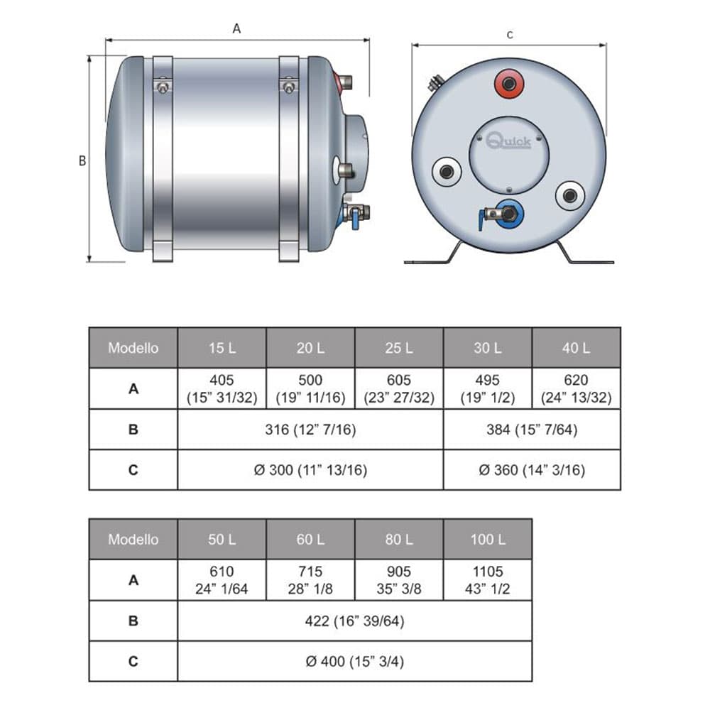 ΘΕΡΜΟΣΙΦΩΝΑΣ QUICK 80Lt. ΣΤΡΟΓΓΥΛΟΣ ΙΝΟΧ BX80 FLBX8012S000A00 2