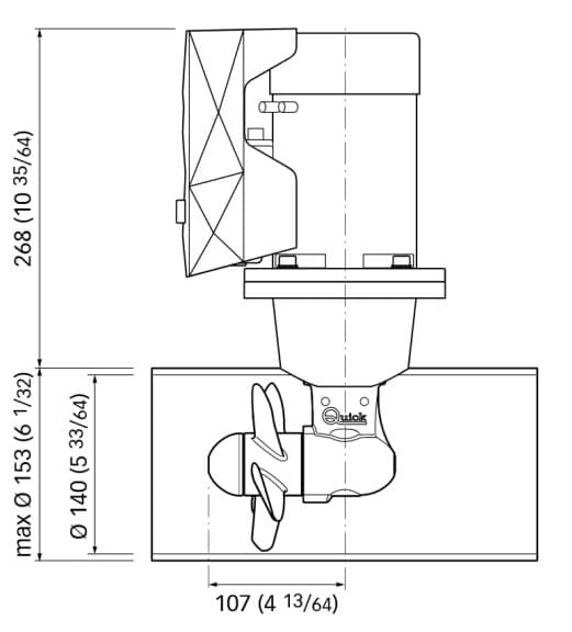 BOW THRUST QUICK Φ140 40KGF 12V 2.2KW S.P. FGBT14040120T00 3