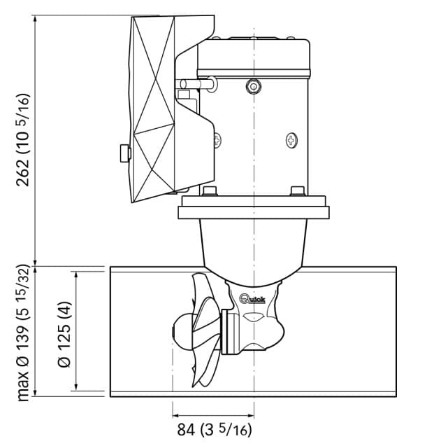 BOW THRUST QUICK Φ125 40KGF 12V 2.2KW S.P. FGBT12540120T00 2