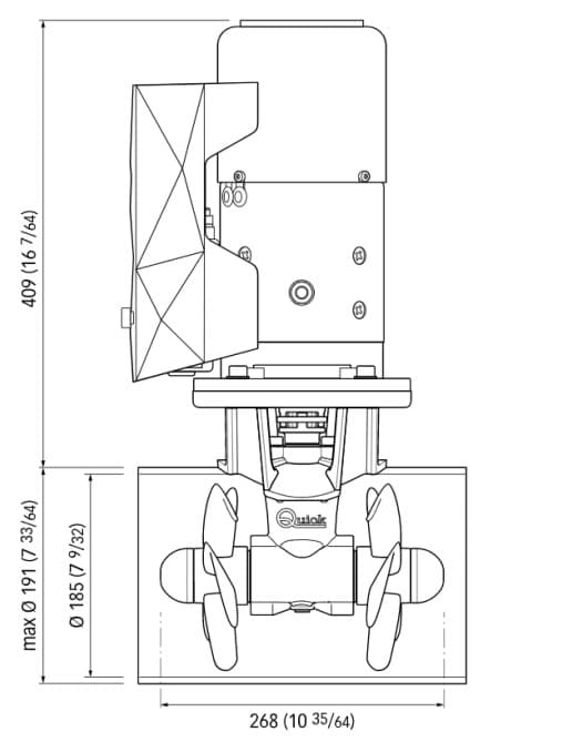 BOW THRUST QUICK Φ185 105 KGF 24V 6.3KW D.P. FGBT18105240T00 3