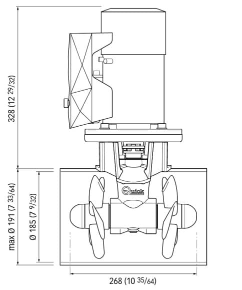 BOW THRUST QUICK Φ185 85 KGF 24V 4.3KW D.P. FGBT18085240T00 3
